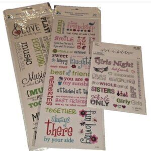 Scrapbooking Stickers Friendship Music Themed Lot